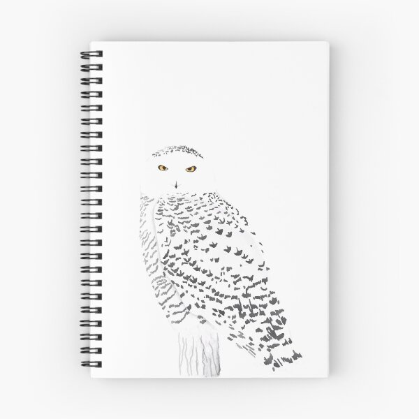 Item preview, Adult male Snowy Owl in minimal style designed and sold by AndrasVasasArt.