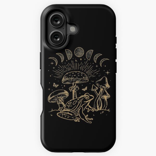 Vista previa del artículo con la obra «Dark Academia Frog Under Mushroom: Estética rural con mística gótica, tema Edgy Fairygrunge, naturaleza psicodélica del bosque y brujería», diseñado y vendido por MinistryOfFrogs.