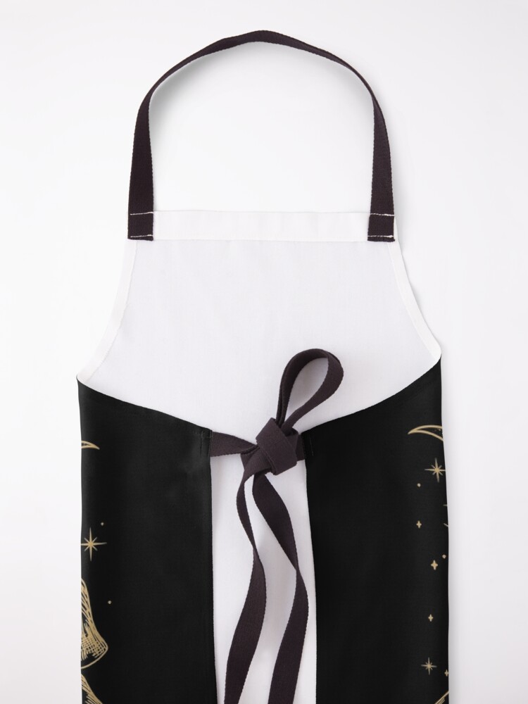 Alternate view of Frog Under Mushroom Dark Academia Cottagecore Aesthetic Goth Mystical - Edgy Fairygrunge Look - Fungi Butterfly Toad In Forest Themed Psychedelic Nature - Gardencore Witchy Vibes Apron