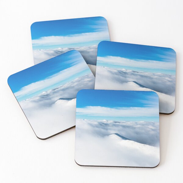 Item preview, Snowy winter mountain wrapped in clouds designed and sold by Patrik Lovrin.
