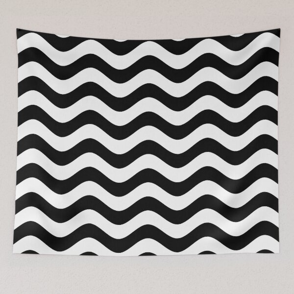 Item preview, Zebra Wave in Classic Black and White designed and sold by Moyanana.