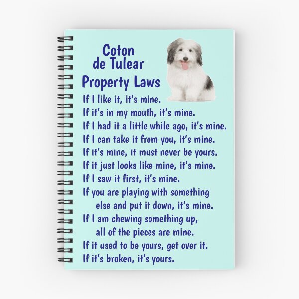 Item preview, Coton de Tulear - property laws  designed and sold by thepetcellar.
