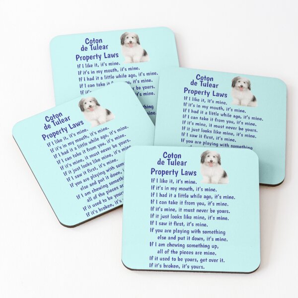 Item preview, Coton de Tulear - property laws  designed and sold by thepetcellar.