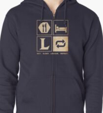 Eat. Sleep. League. Repeat. Zipped Hoodie