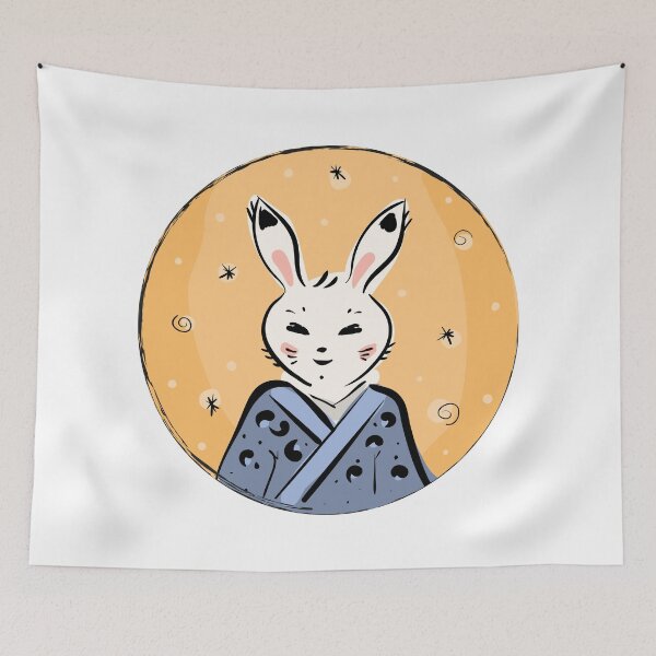 Aperçu de l'œuvre Lapin japonais en kimono créée et vendue par Ranedel.