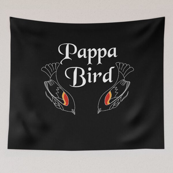 Item preview, "Pappa Bird" Chalkboard Text w Swooping Red Wing Bird designed and sold by grounds.