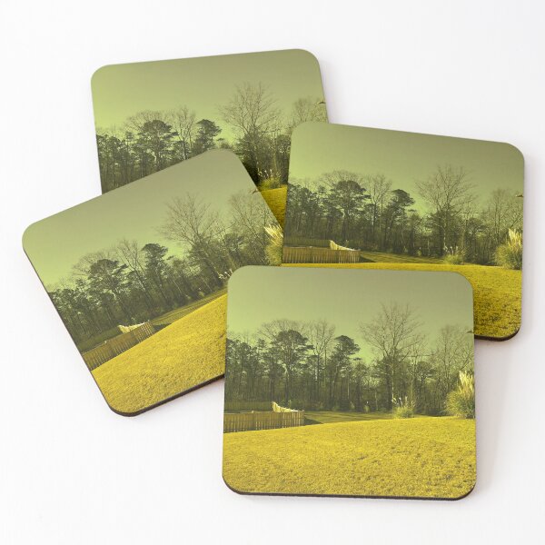 Item preview, Beautiful Smokey Sky Tall Woodland Trees Sunburnt  Golden Grass Landscape Shrub Plants designed and sold by NadeenInspires.