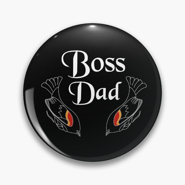 Item preview, "Boss Dad" Chalkboard Text w Swooping Red Wing Bird designed and sold by grounds.