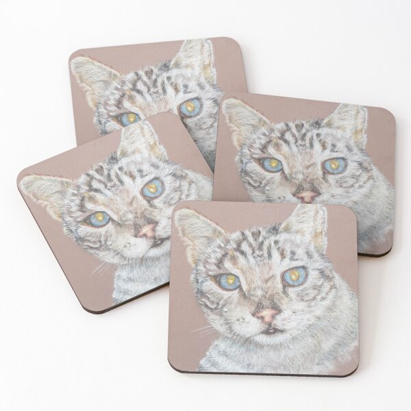 Item preview, Blue eyed Tabby Cat designed and sold by dawnyanne.