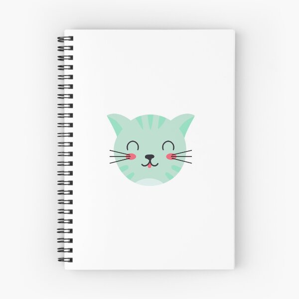 Item preview, Blue Green Cute Cat  designed and sold by Mimi  + Kate.