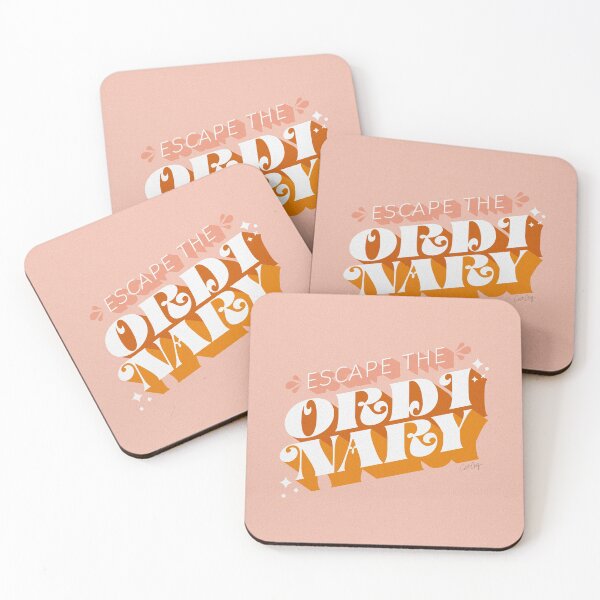 Item preview, Escape the Ordinary – Blush & Tangerine designed and sold by Cat Coquillette.
