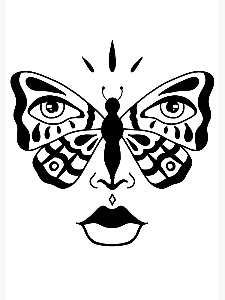"Butterfly Face" Poster for Sale by beautifultrash Redbubble