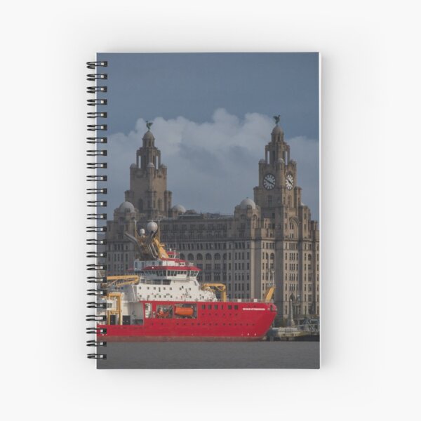 RRS Sir David Attenborough and the Liverbirds Spiral Notebook