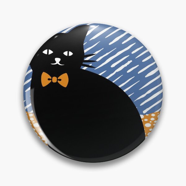 Item preview, Woodblock Art Black Cat Wearing Bow Tie designed and sold by STUDIO-72.