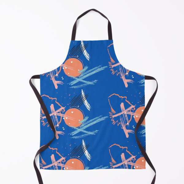 Item preview, Navy abstract shapes painting designed and sold by Milatoo.