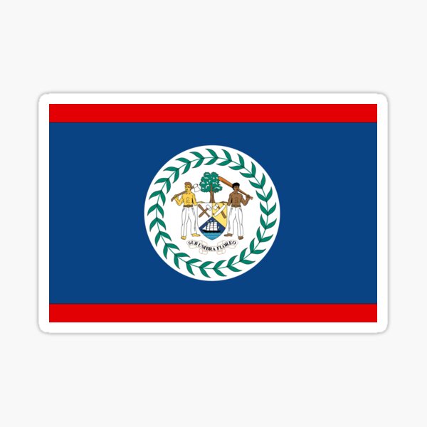 Belize Flag Sticker