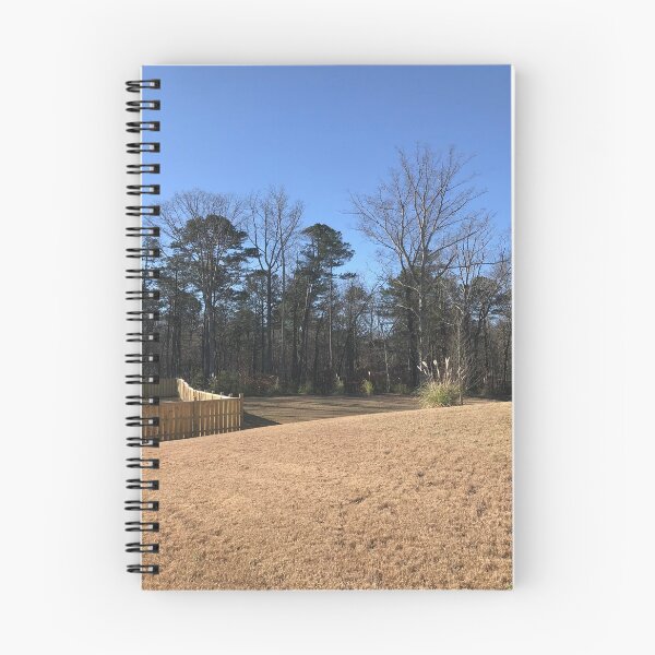 Item preview, Backyard Beautiful Clear Blue Sky Tall Woodland Trees Sunburnt Earthy Brown Grass Landscape Shrub Plants designed and sold by NadeenInspires.
