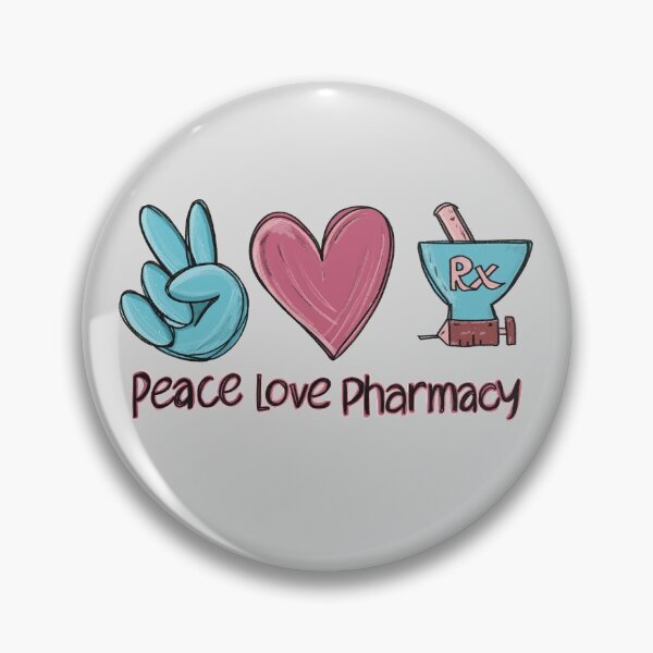 Item preview, peace love pharmacy, phamacy tech, phamacist gift designed and sold by taby2you.