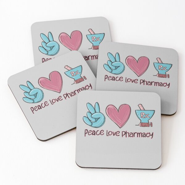 Item preview, peace love pharmacy, phamacy tech, phamacist gift designed and sold by taby2you.