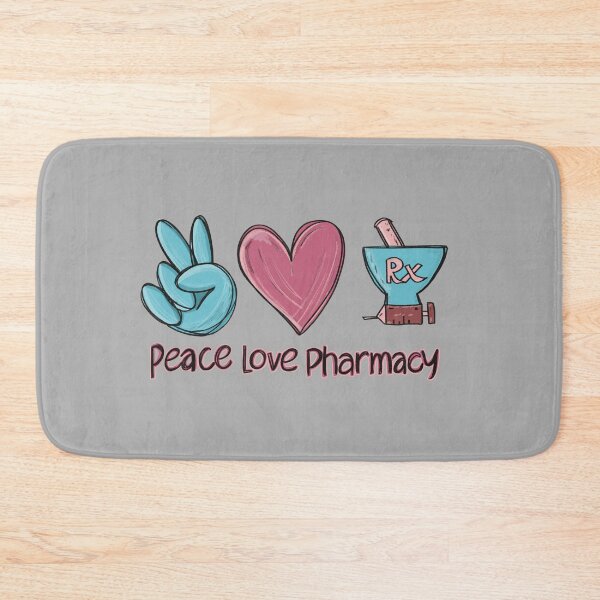 Item preview, peace love pharmacy, phamacy tech, phamacist gift designed and sold by taby2you.