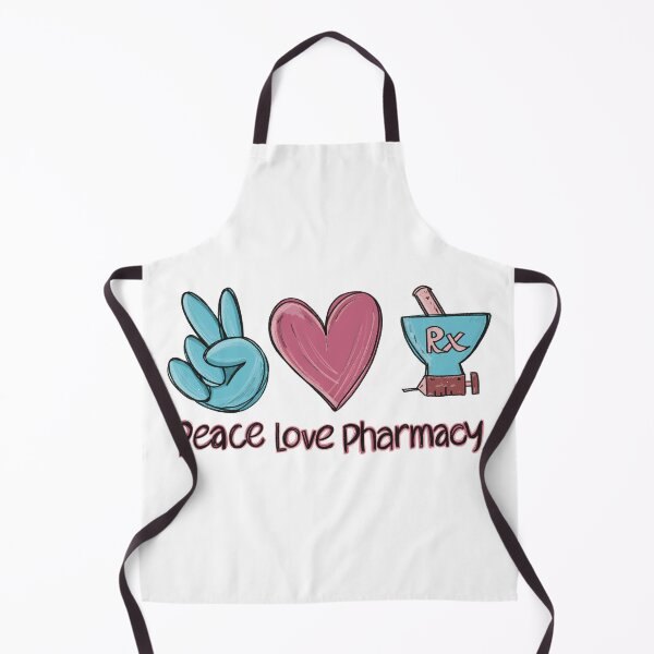 Item preview, peace love pharmacy, phamacy tech, phamacist gift designed and sold by taby2you.