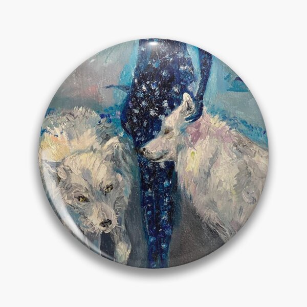 Item preview, A star couple. White wolves and the girl cosmos. designed and sold by Elena Reutova.