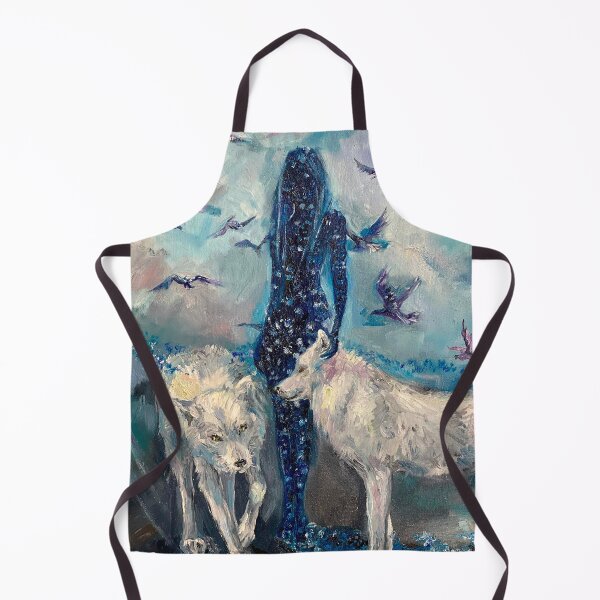 Item preview, A star couple. White wolves and the girl cosmos. designed and sold by Elena Reutova.