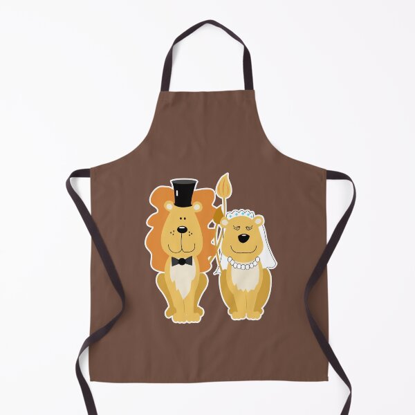 Item preview, Lion and Lionness Wedding Couple Bride and Groom designed and sold by Art by Jess.