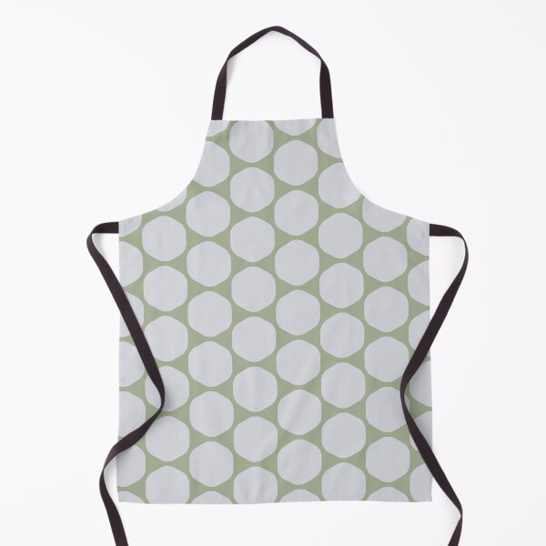 Item preview, Wobbly Hexagons - Geometric Dot Pattern in Light Silver Grey and Sage Green designed and sold by kierkegaard.