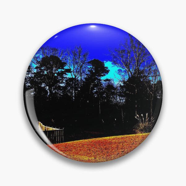 Item preview, Beautiful Shades of Blue Sky Tall Woodland Trees Sunburnt  Golden Grass Landscape Shrub Plants designed and sold by NadeenInspires.