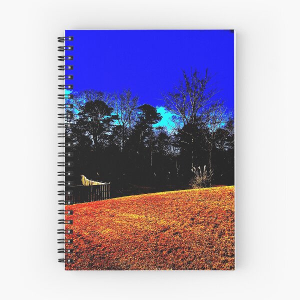 Item preview, Beautiful Shades of Blue Sky Tall Woodland Trees Sunburnt  Golden Grass Landscape Shrub Plants designed and sold by NadeenInspires.