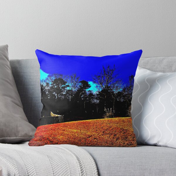 Item preview, Beautiful Shades of Blue Sky Tall Woodland Trees Sunburnt  Golden Grass Landscape Shrub Plants designed and sold by NadeenInspires.