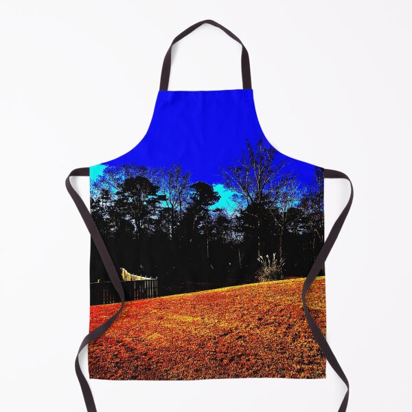 Item preview, Beautiful Shades of Blue Sky Tall Woodland Trees Sunburnt  Golden Grass Landscape Shrub Plants designed and sold by NadeenInspires.