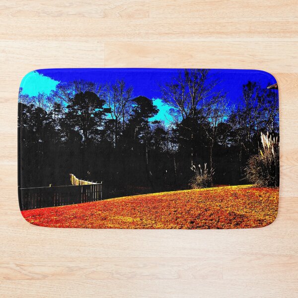 Item preview, Beautiful Shades of Blue Sky Tall Woodland Trees Sunburnt  Golden Grass Landscape Shrub Plants designed and sold by NadeenInspires.