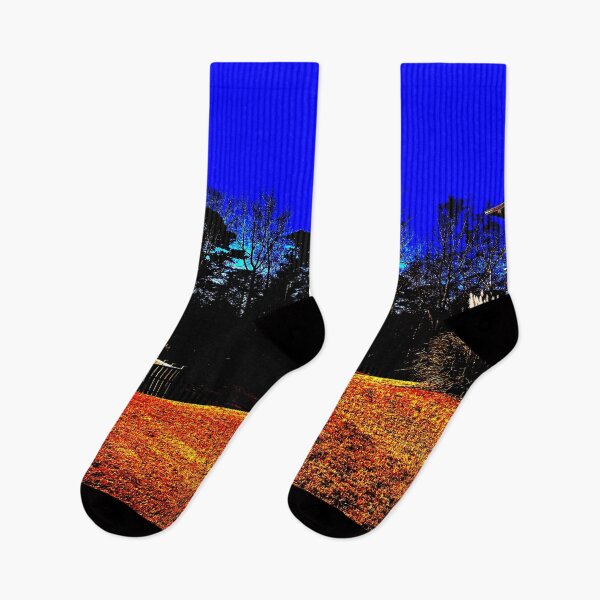 Item preview, Beautiful Shades of Blue Sky Tall Woodland Trees Sunburnt  Golden Grass Landscape Shrub Plants designed and sold by NadeenInspires.