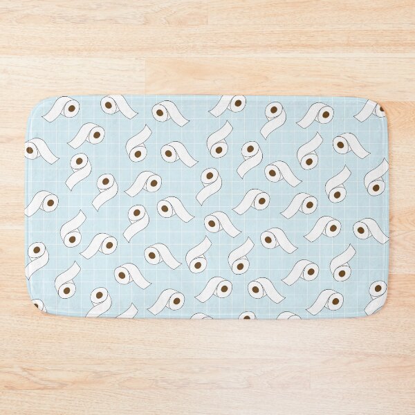 Item preview, Funny Toilet Paper Pattern on Blue Background designed and sold by kapotka.