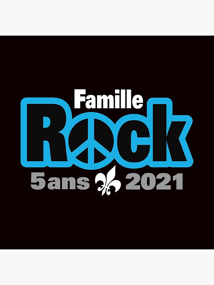 Aperçu 4 sur 4. Horloge avec l'œuvre Famille Rock Édition 5ans créée et vendue par Ggiguere9.