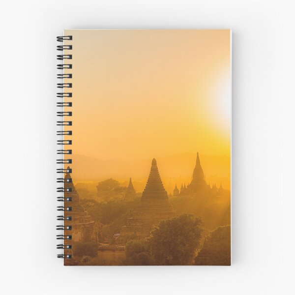 Item preview, Myanmar. Bagan. View from the top of the Temple. Sunset with the huge Sun. designed and sold by vadim19.