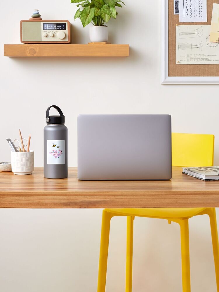 Alternate view of Busy bees Sticker