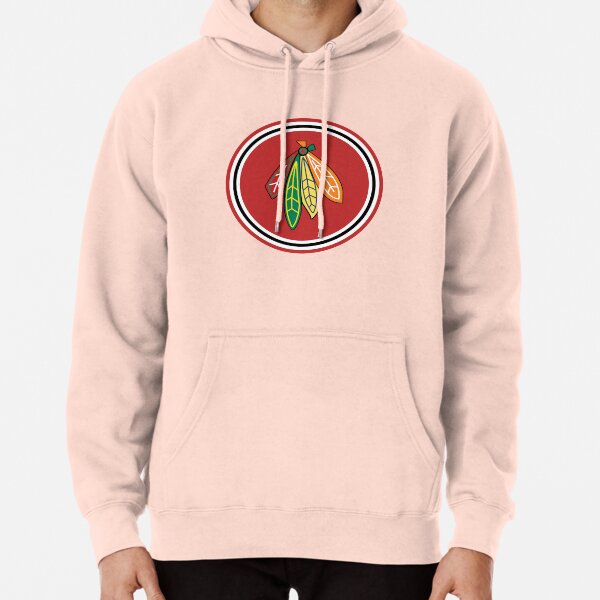 NHL Chicago Blackhawks Hoodie - Grey Red Hockey Sweatshirt Sweater Jersey  CHI