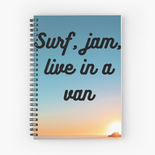 Item preview, Surf, jam, live in a van designed and sold by Crayonjar.