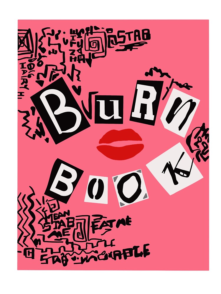 Mean Girls Burn Book Sticker For Sale By Peachydesignsuk Redbubble