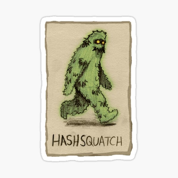 Hashsquatch (sketch version) Sticker