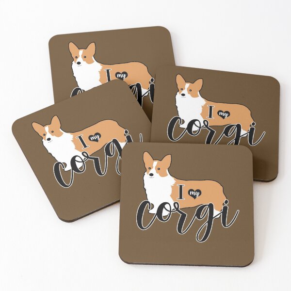 Item preview, Corgis Pattern in Brown Corgi Dog Pembroke Welsh Corgi Patterns designed and sold by Art by Jess.