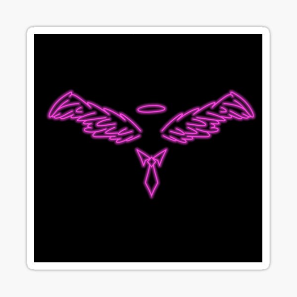 Supernatural Castiel Angel Wings (Pink) Sticker