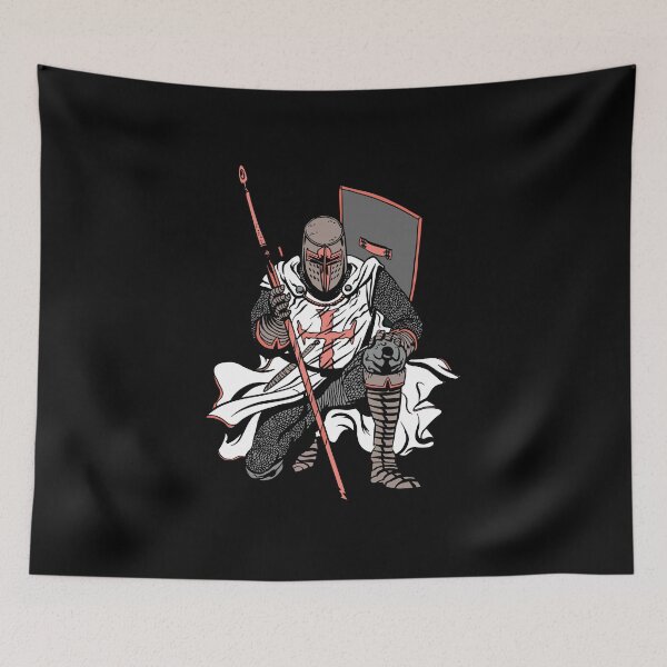 Item preview, Knight Templar Crusader American Flag, Crusader Warrior Cross designed and sold by . JustBeUnique ..