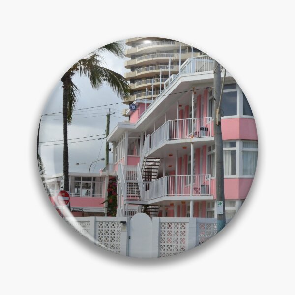 Item preview, The Pink Hotel Coolangatta Gold Coast Buildings Australia designed and sold by SaltySurfgirl.