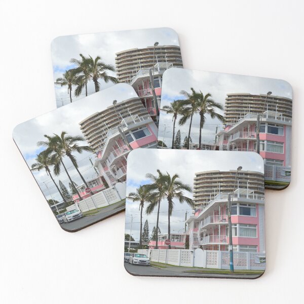 Item preview, The Pink Hotel Coolangatta Gold Coast Buildings Australia designed and sold by SaltySurfgirl.