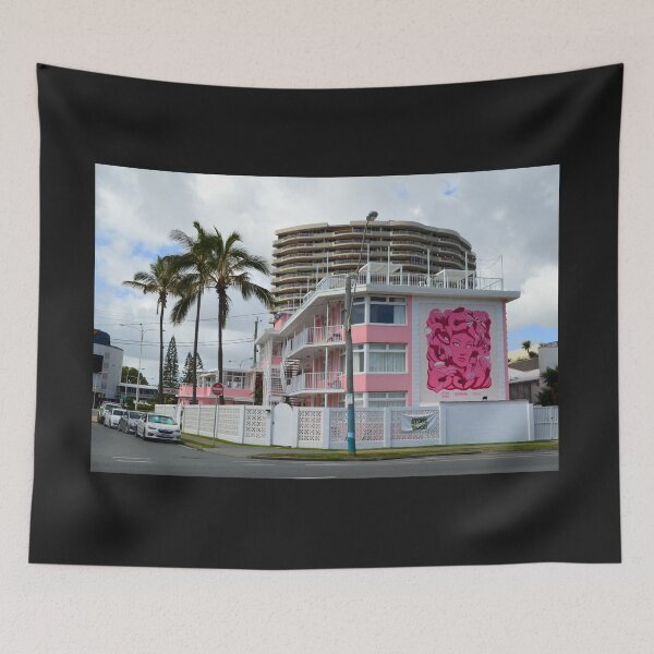Item preview, The Pink Hotel Coolangatta Gold Coast Buildings Australia designed and sold by SaltySurfgirl.