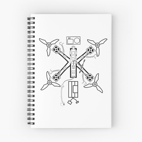 Item preview, Drone Sketch Design 'Built Not Bought' - Cool Gift For Quadcopter Lovers And FPV Enthusiasts designed and sold by funpix-shop.